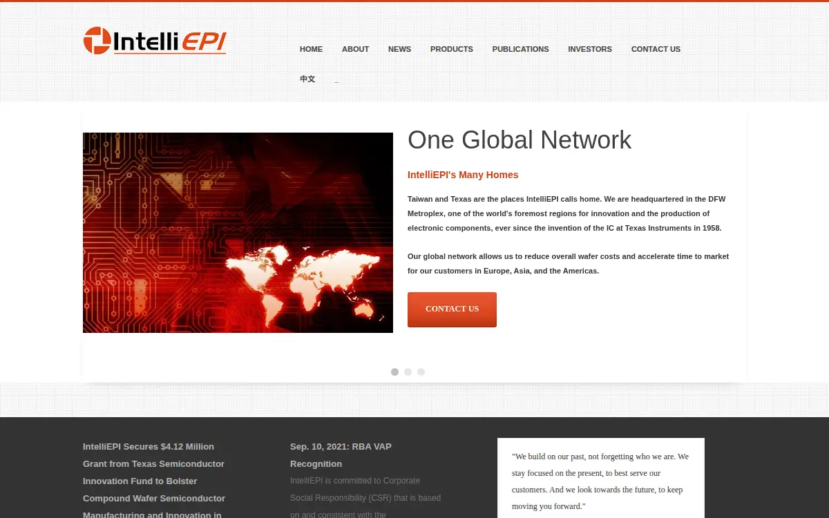 Homepage of Intelligent Epitaxy Technology INC