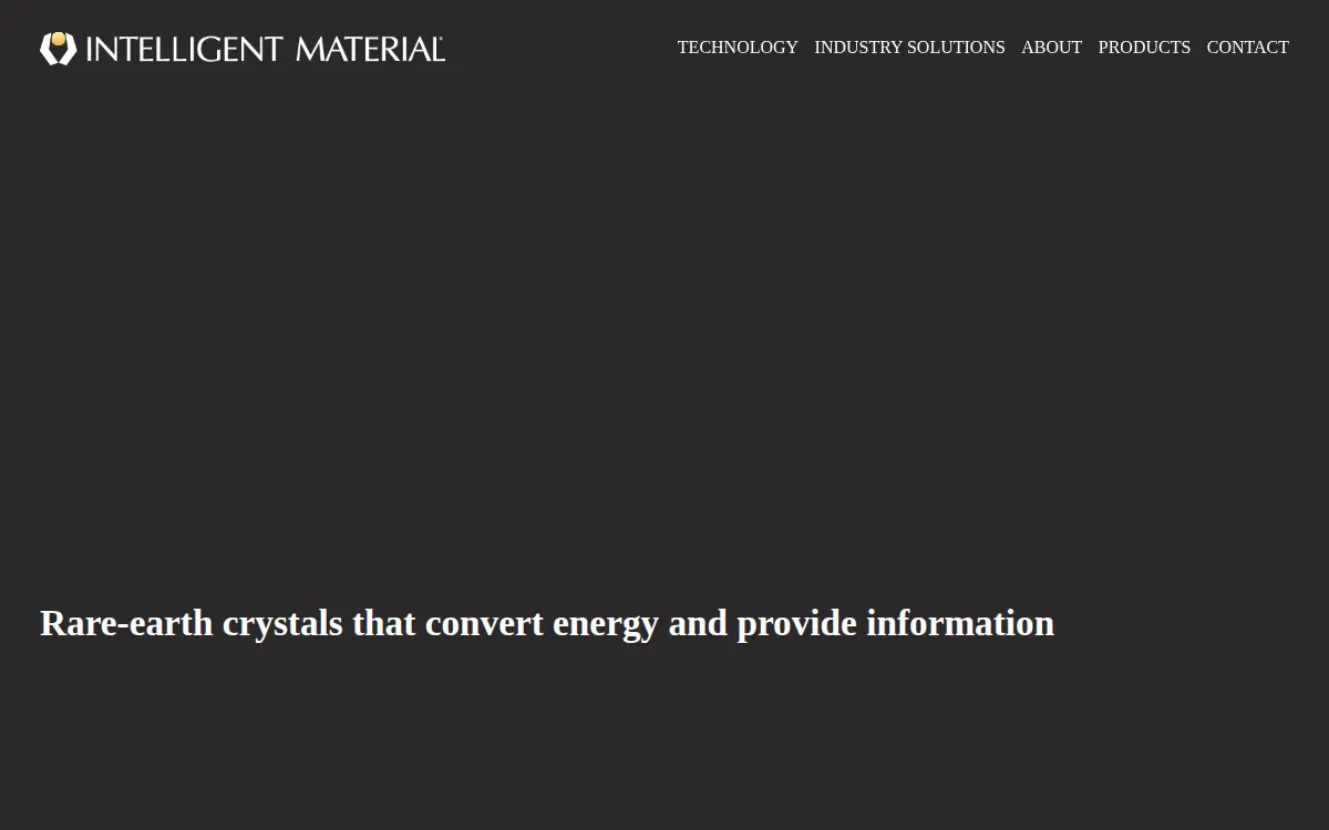 Homepage of Intelligent Material Solutions, INC.