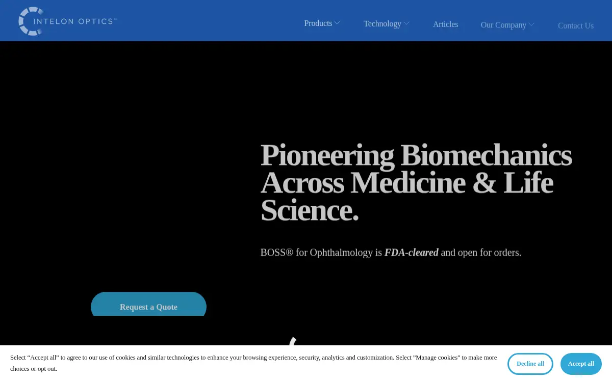 Homepage of Intelon Optics, INC.