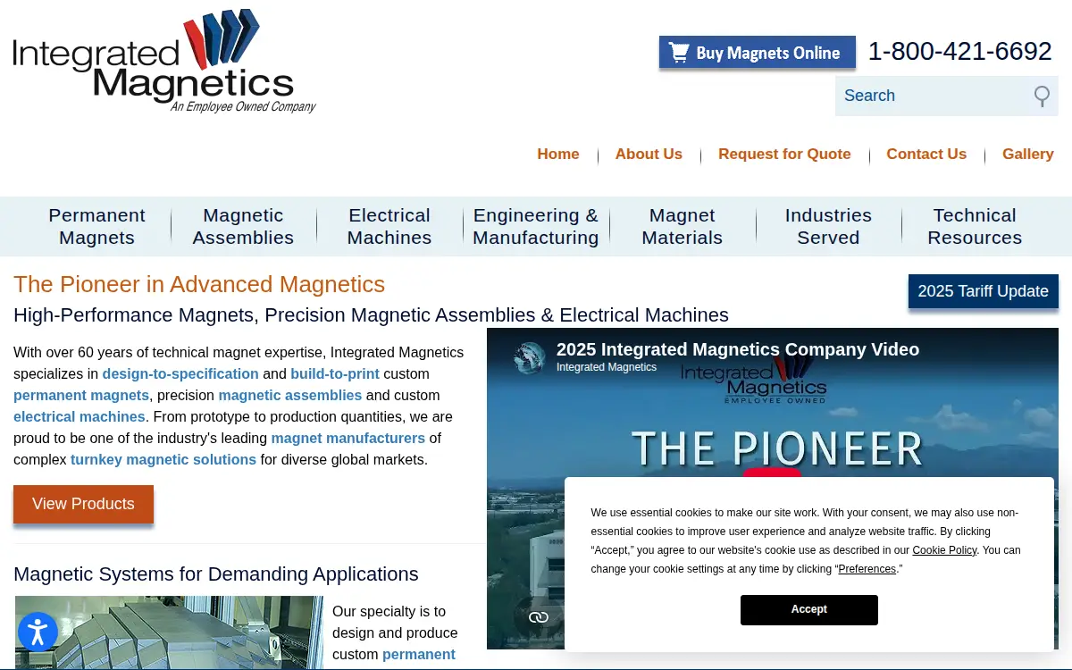 Homepage of Cmi Integrated Technologies, INC