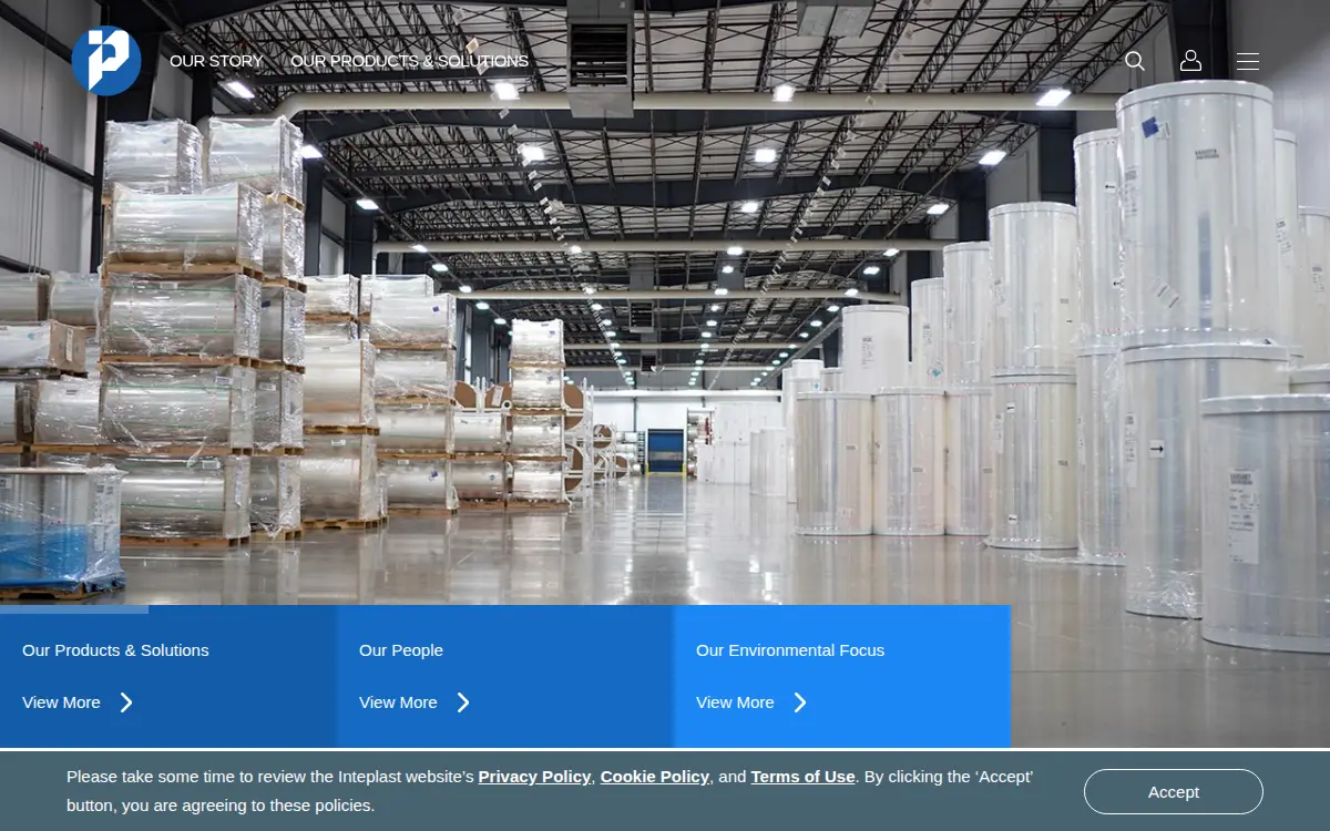 Homepage of Inteplast Group Corporation