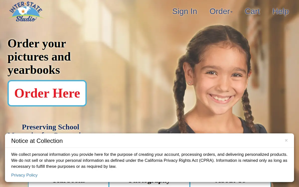 Homepage of Inter-state Studio & Publishing CO.