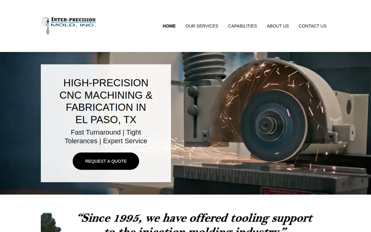 Homepage of Inter-precision Mold, INC.