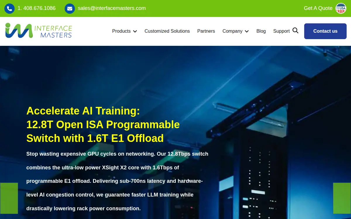 Homepage of Interface Masters Technologies, INC.