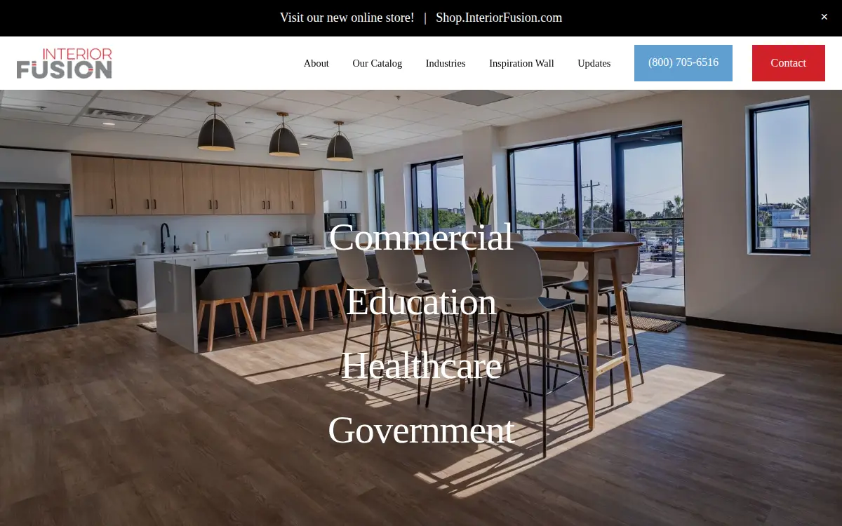 Homepage of Interior Fusion LLC