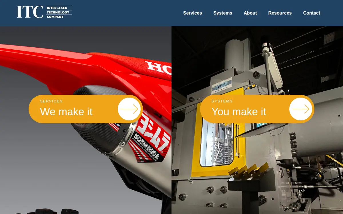 Homepage of Interlaken Technology Company, LLC