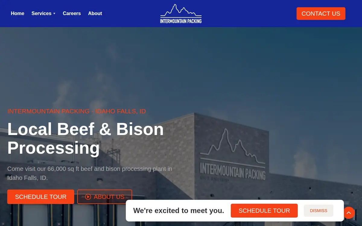 Homepage of Intermountain Packing LLC