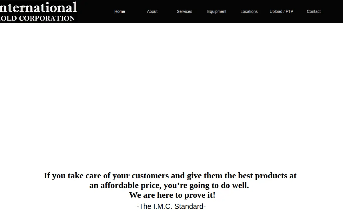 Homepage of International Mold Corporation