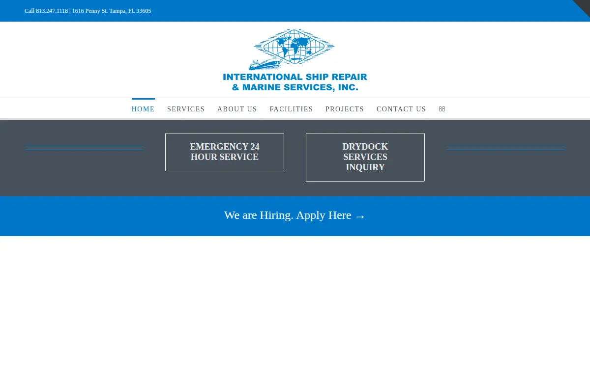 Homepage of International Ship Repair & Marine Services, INC.