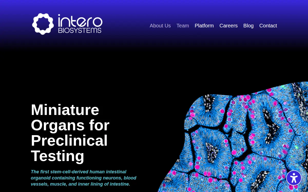 Homepage of Intero Biosystems INC.