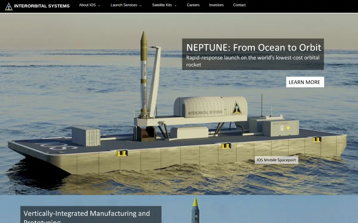 Homepage of Interorbital Systems