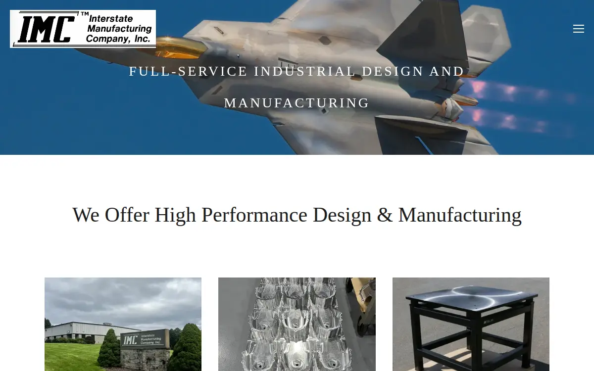 Homepage of Interstate Manufacturing Company, INC
