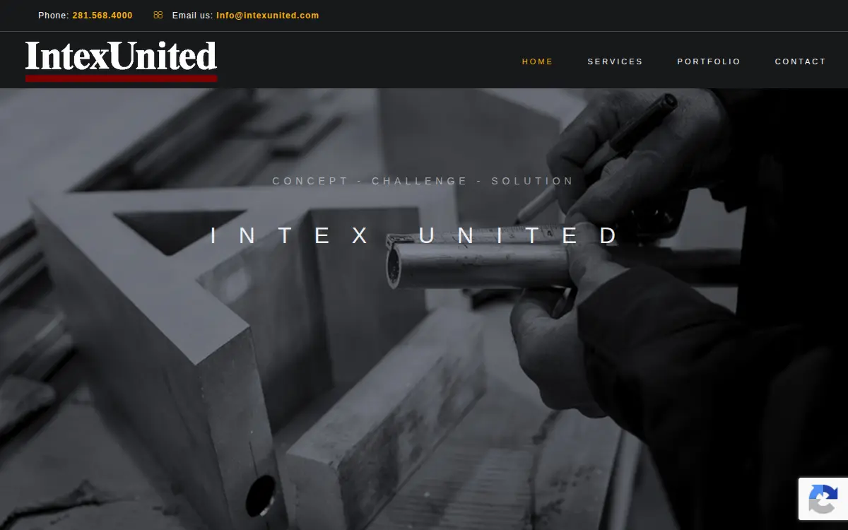 Homepage of Intex United INC