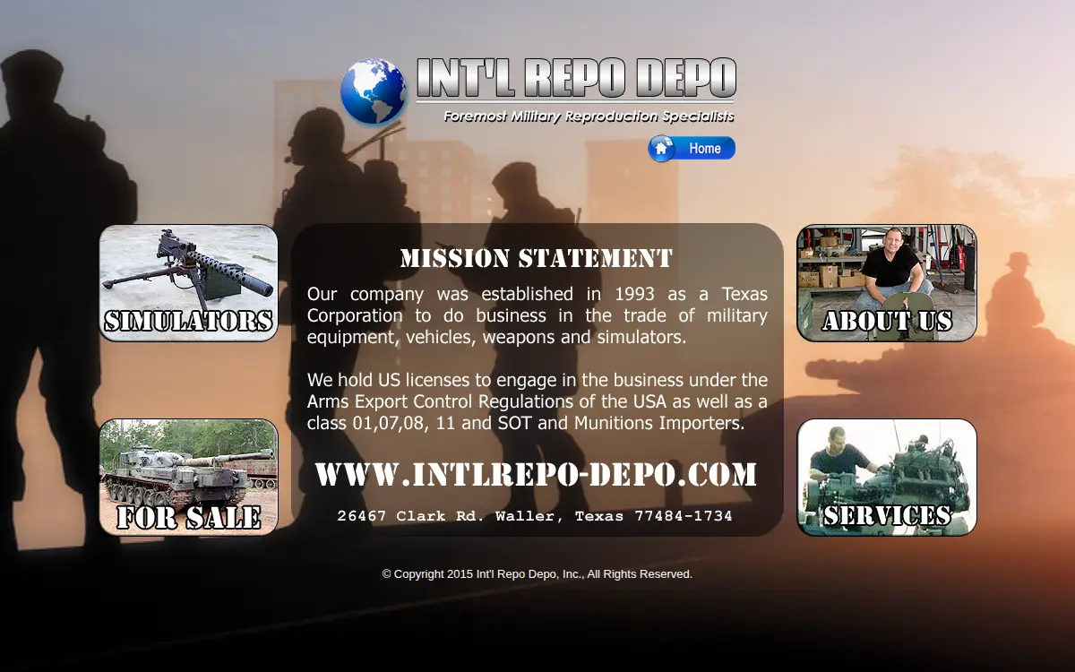 Homepage of Int L Repo-depo INC