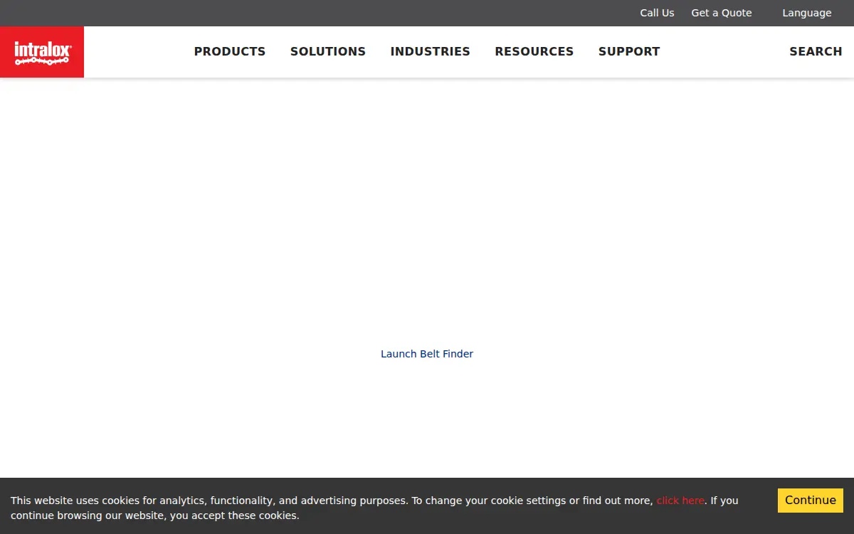 Homepage of Intralox LLC