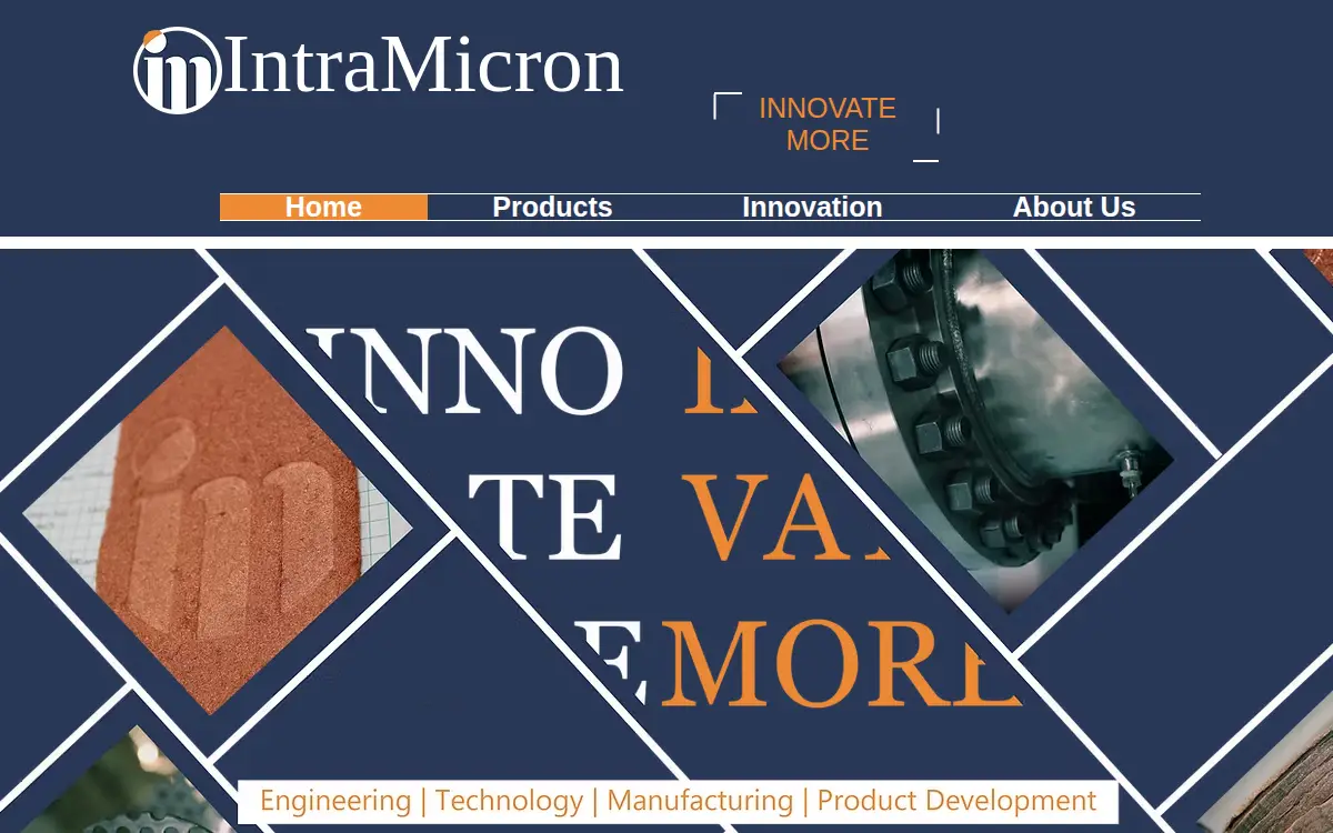 Homepage of Intramicron, INC