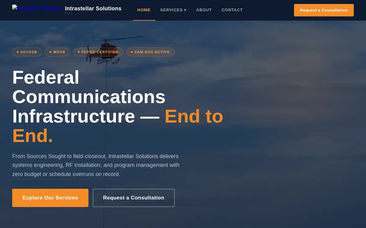 Homepage of Intrastellar Solutions LLC