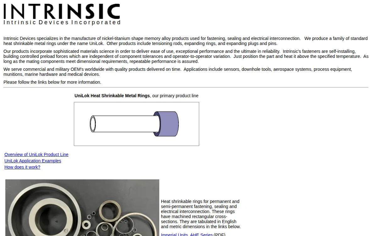Homepage of Intrinsic Devices INC.