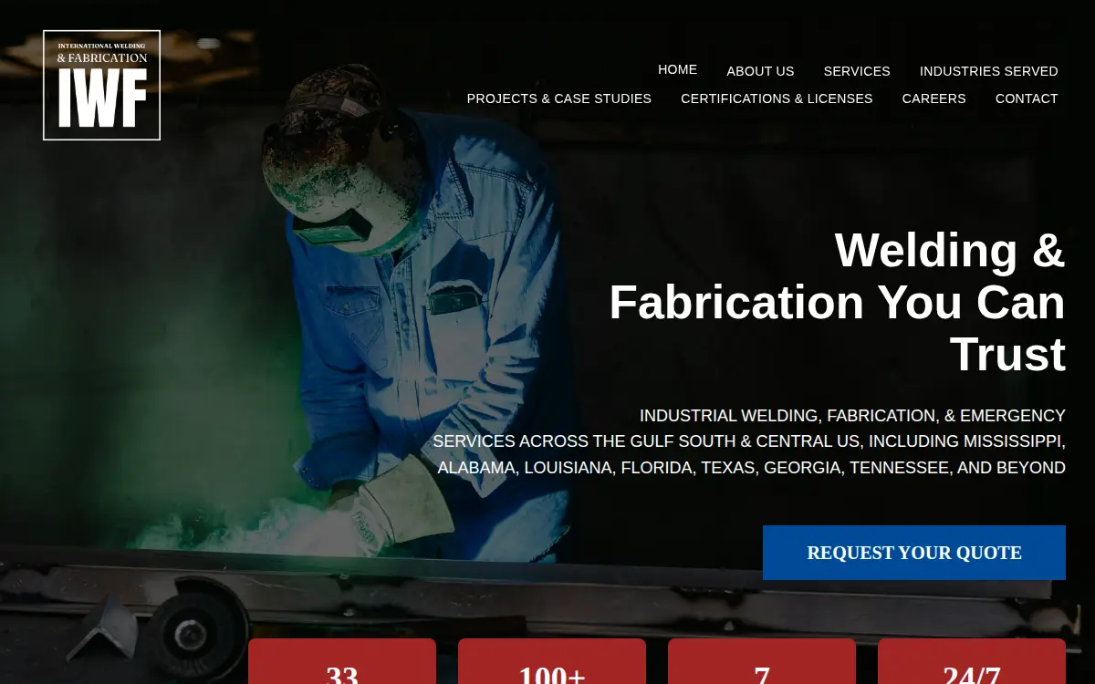 Homepage of International Welding & Fabrication INC