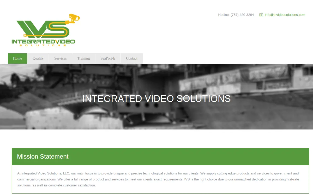 Homepage of Integrated Video Solutions LLC