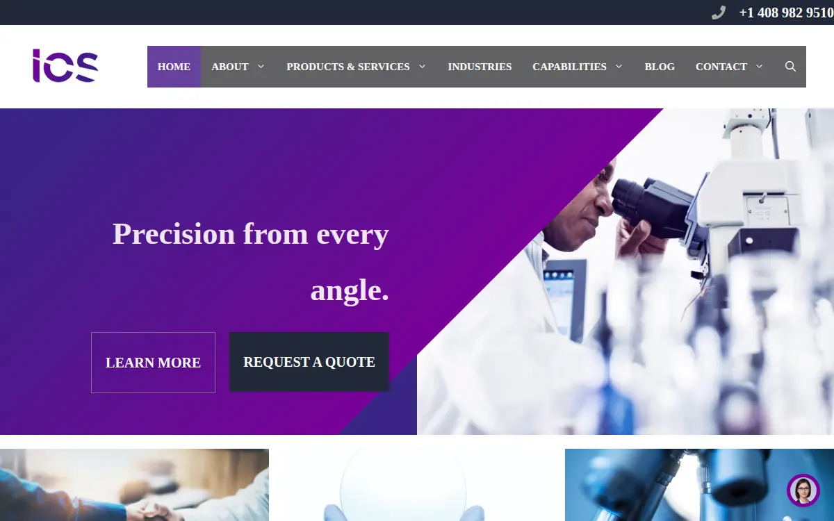 Homepage of Integrated Optical Services Corporation