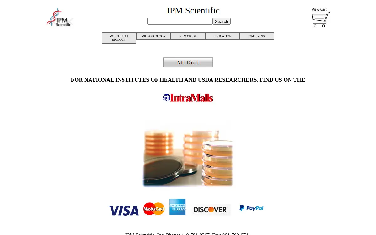 Homepage of Ipm Scientific, INC