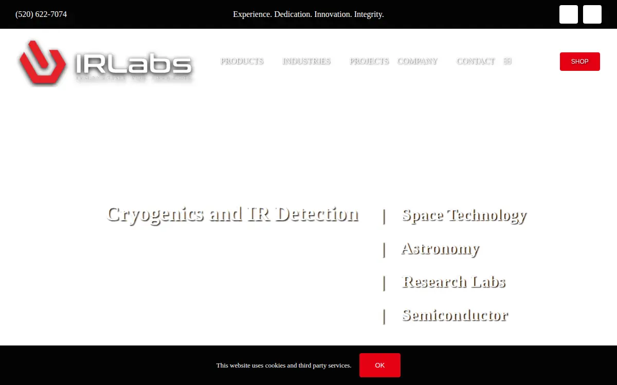Homepage of Infrared Laboratories INC