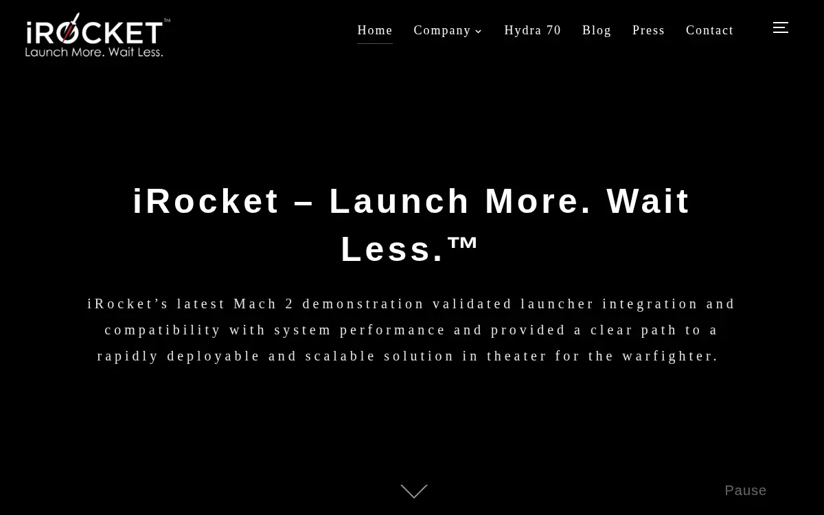 Homepage of Innovative Rocket Technologies INC.