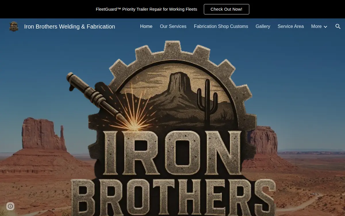 Homepage of Iron Brothers Welding and Fabrication LLC