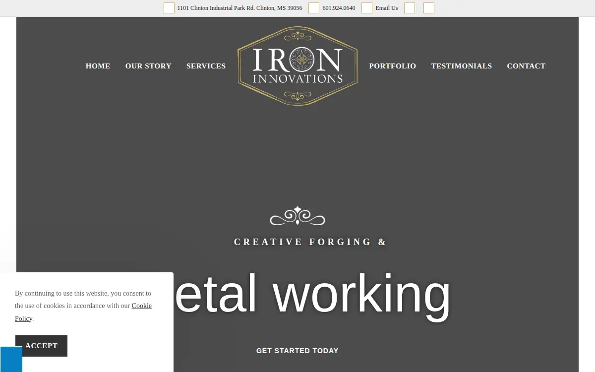 Homepage of Iron Innovations, INC.