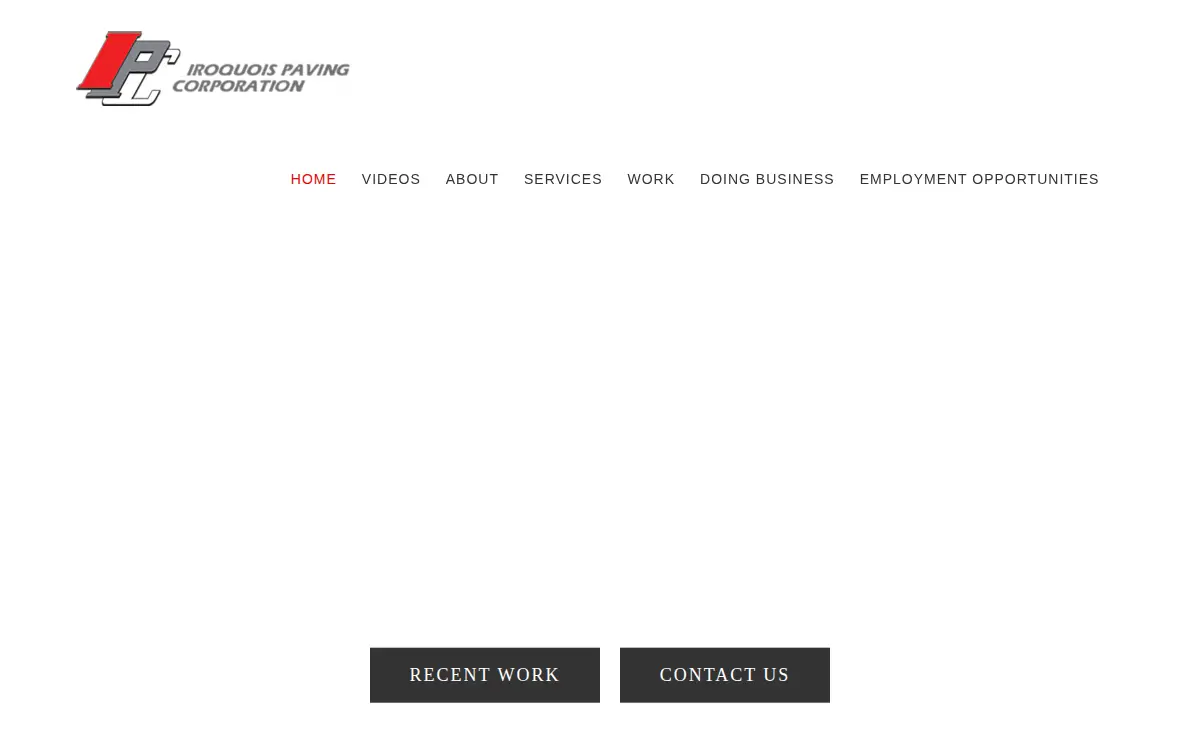 Homepage of Iroquois Paving CORP