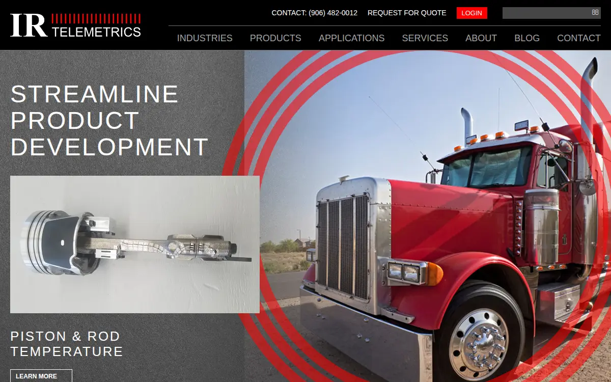 Homepage of Infrared Telemetrics INC