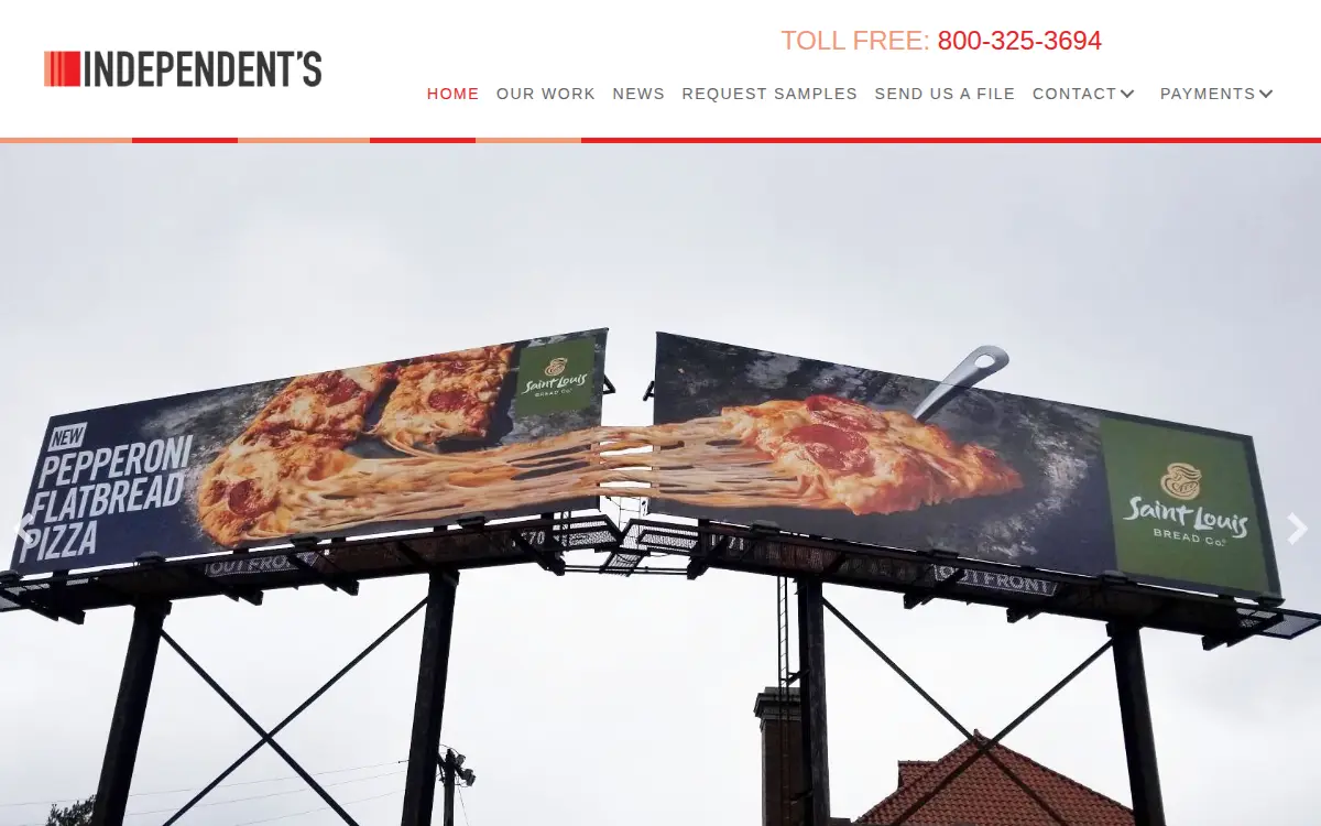 Homepage of Independent's Service Company