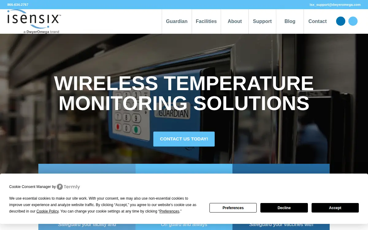 Homepage of Isensix INC