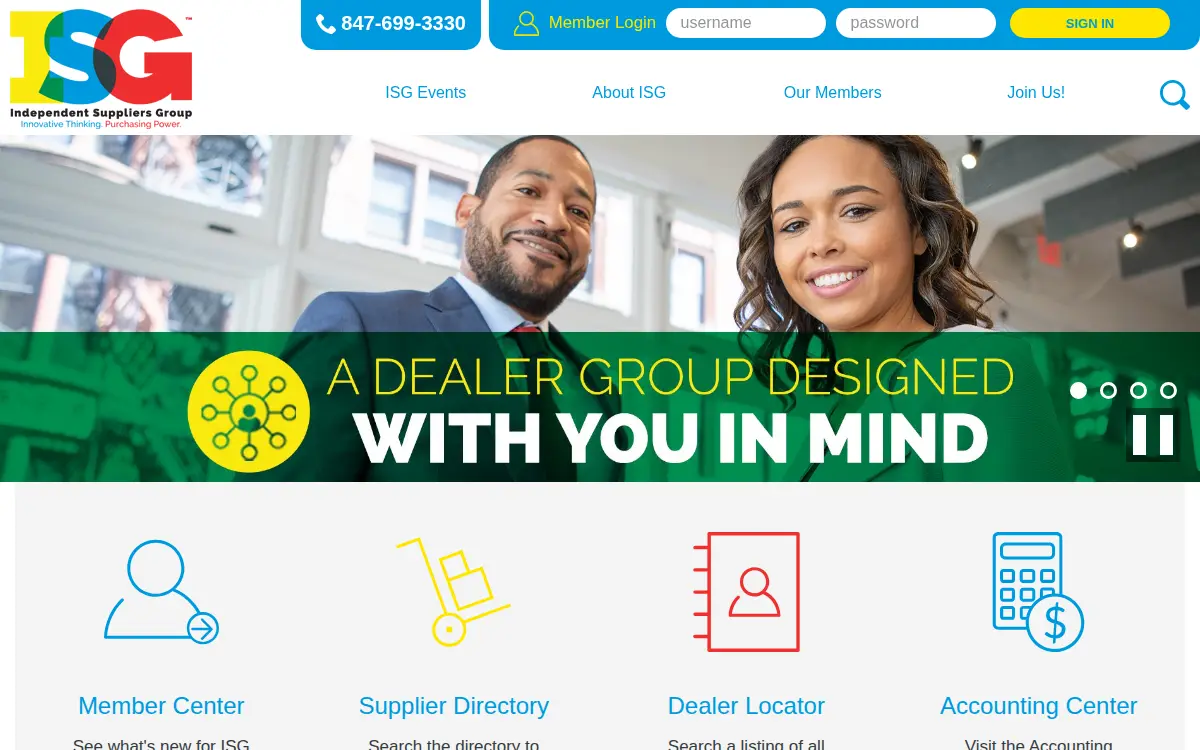 Homepage of Independent Suppliers Group INC