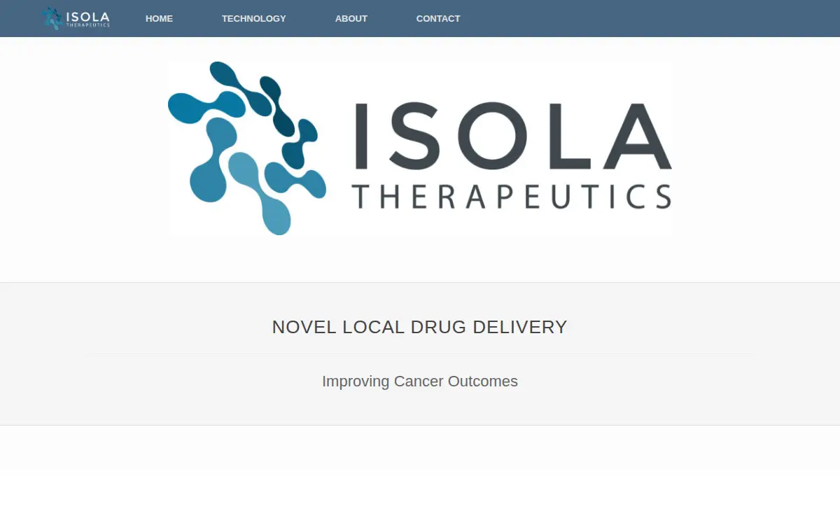 Homepage of Isola Therapeutics INC