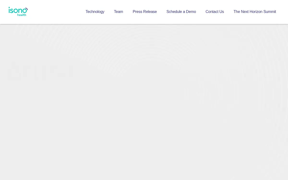 Homepage of Isono Health, INC.