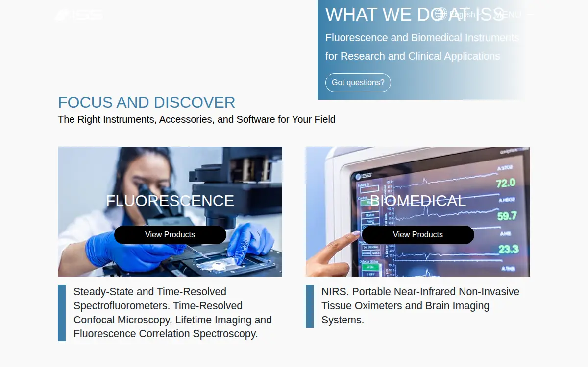 Homepage of Iss Medical, INC.