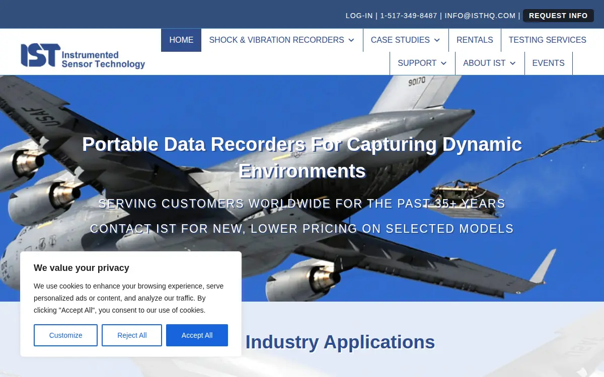 Homepage of Instrumented Sensor Technology INC