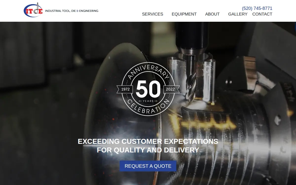 Homepage of Industrial Tool, Die & Engineering, INC.
