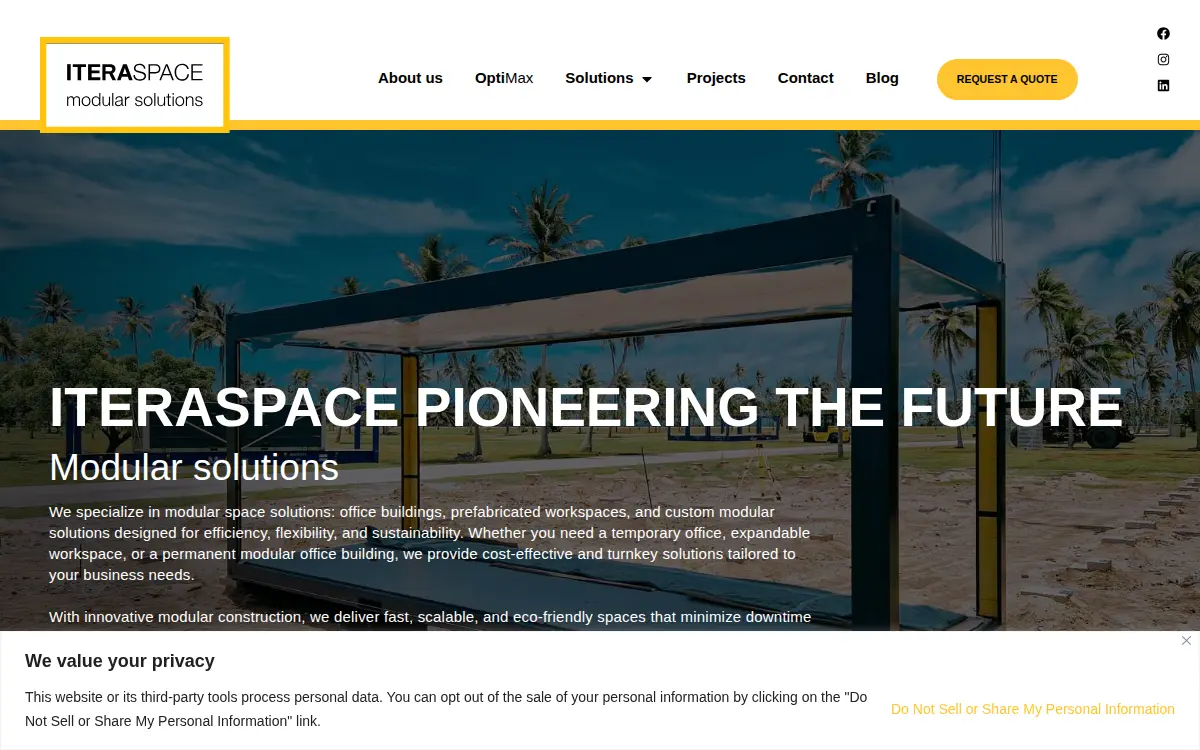 Homepage of Itera LLC