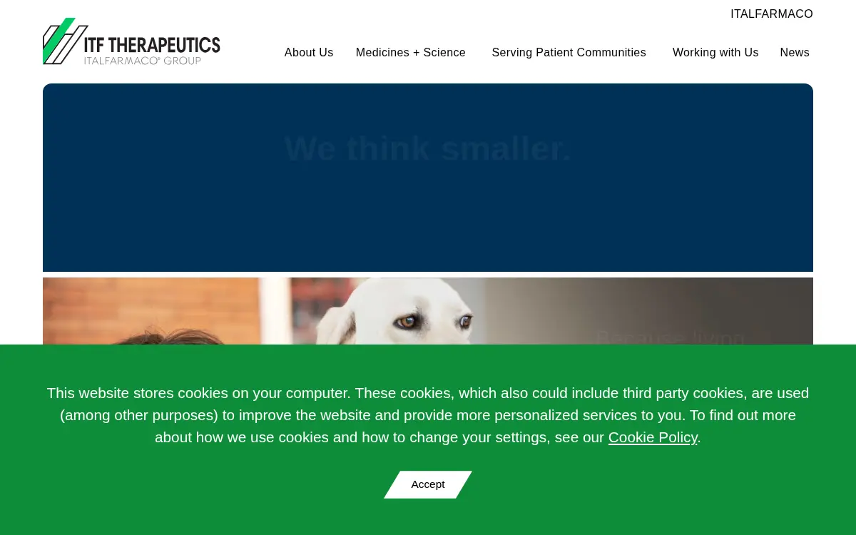 Homepage of Itf Therapeutics LLC