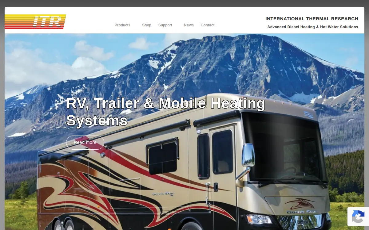 Homepage of International Thermal Research INC.