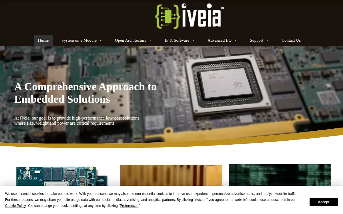 Homepage of Iveia, INC.