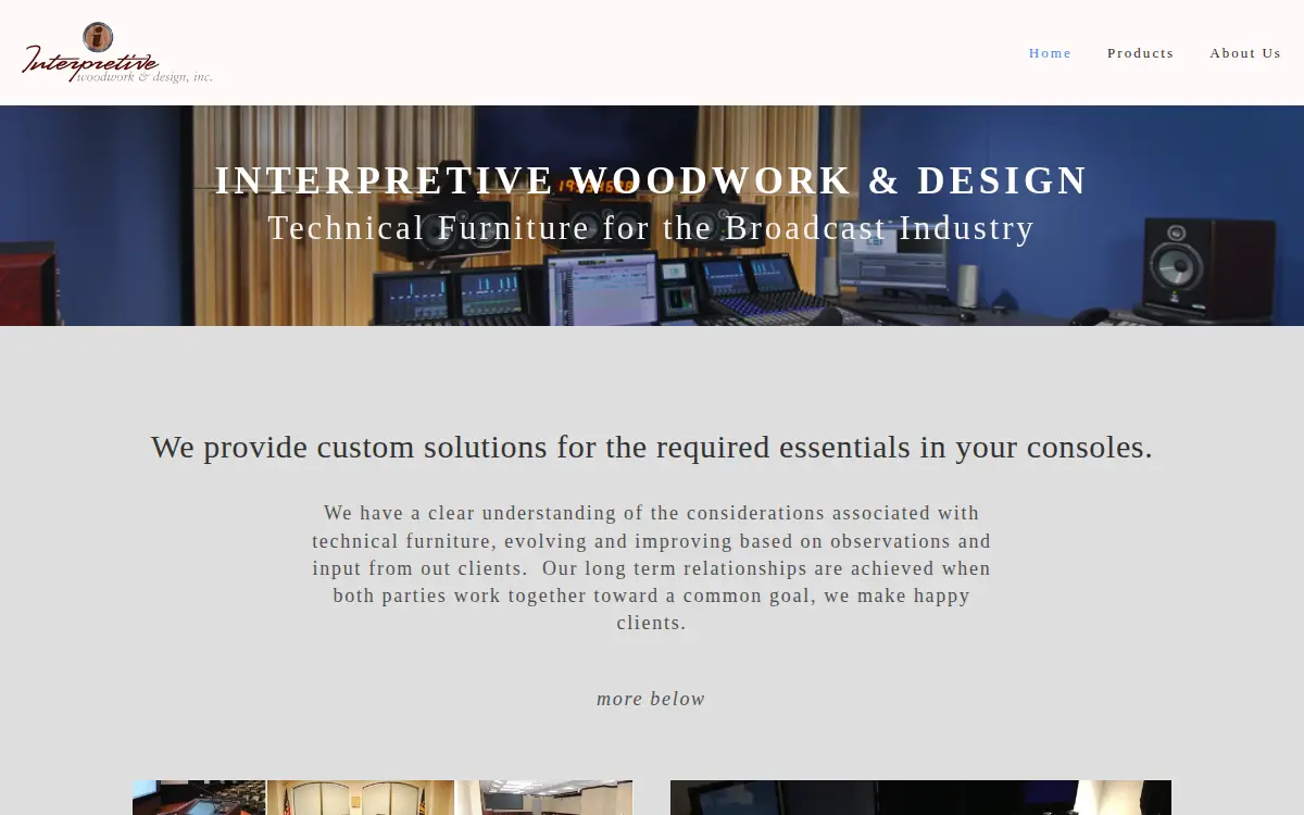 Homepage of Interpretive Woodwork and Design INC