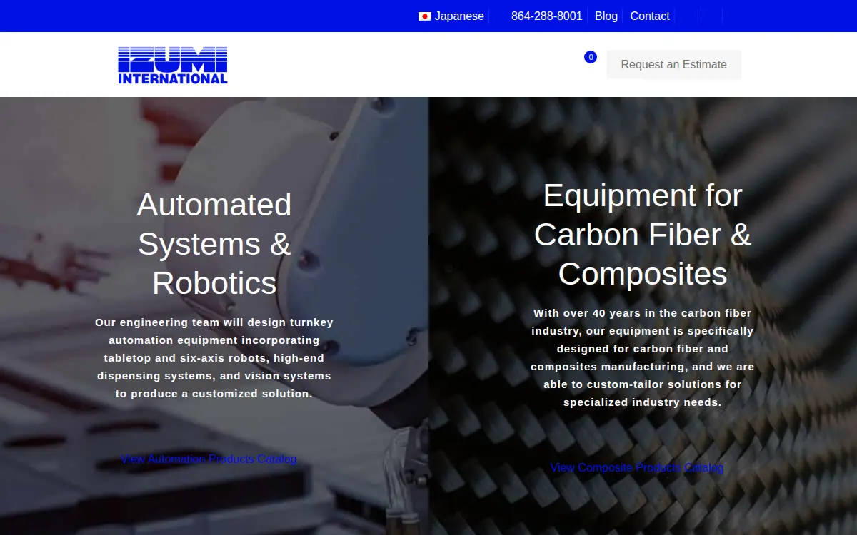 Homepage of Izumi International INC