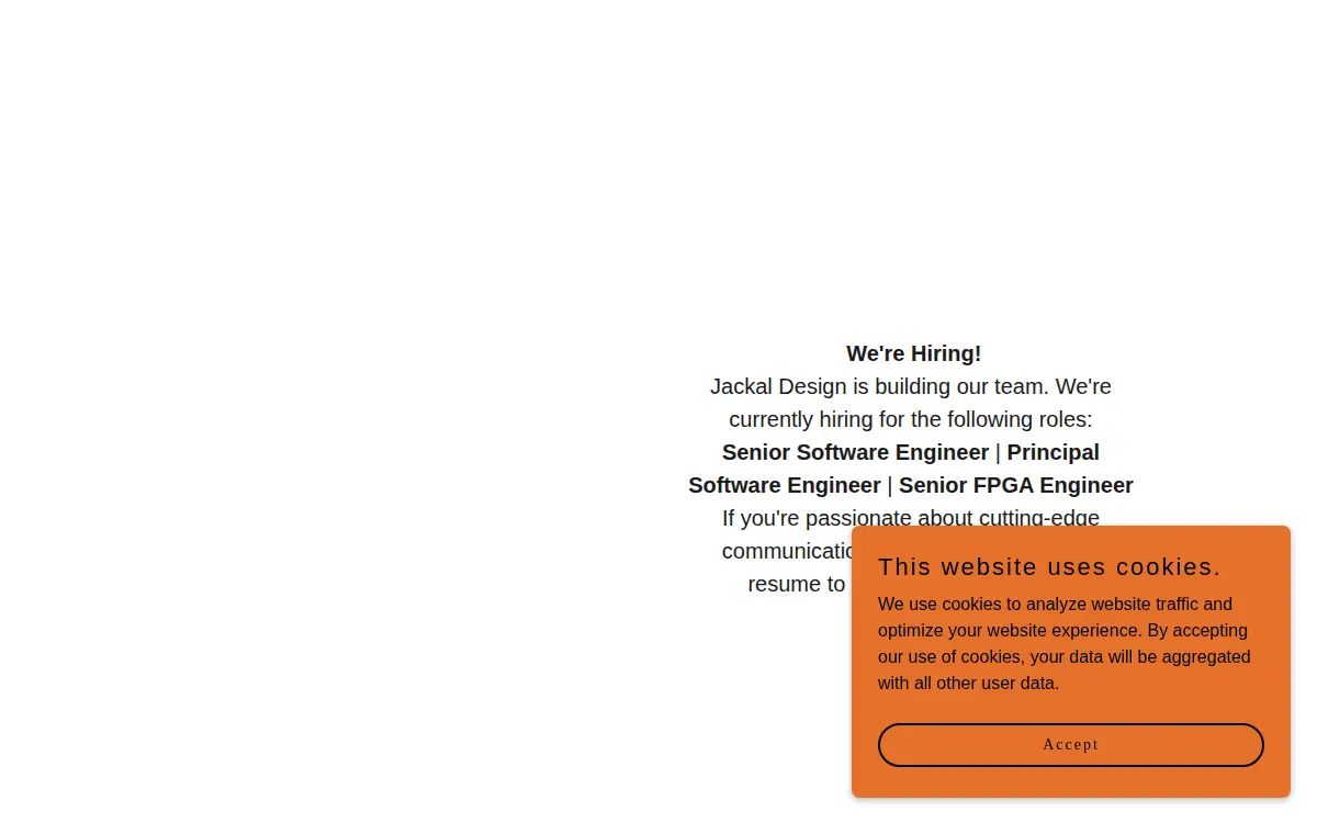 Homepage of Jackal Design LLC