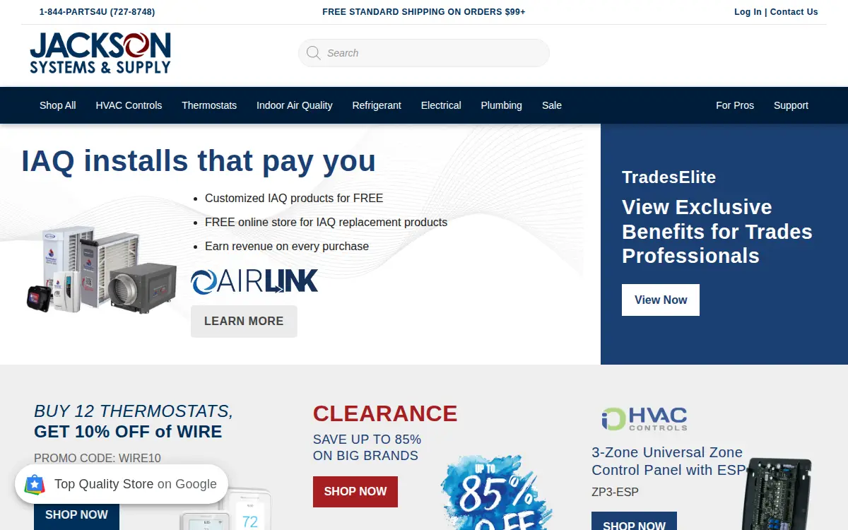 Homepage of Jackson Systems, LLC