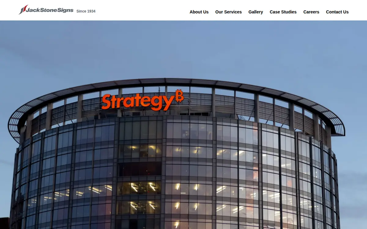 Homepage of Jack Stone Sign Co., INC.