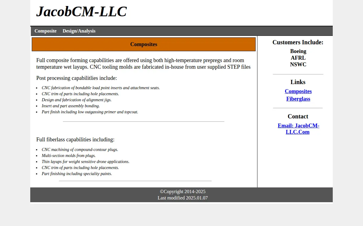 Homepage of Jacobcm-llc.com